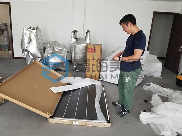 办公大班台安装图片2